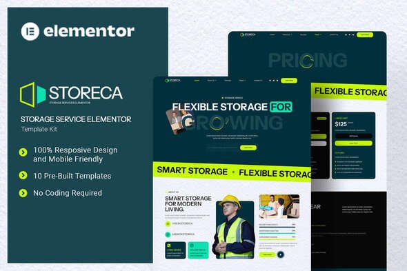 Storeca - Storage Service Elementor Template Kit