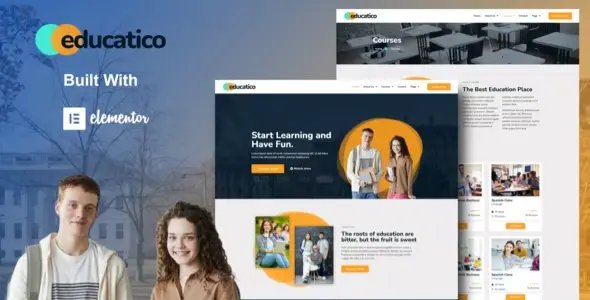 Educatico – Education School & Online Courses Elementor Template Kit