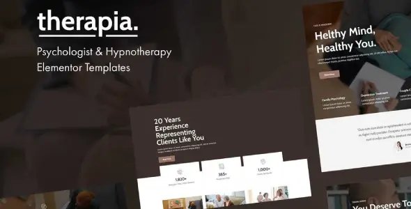 Therapia – Psychologist & Hypnotherapy Elementor Templates